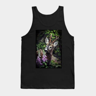 Roe Deer and Flowers Tank Top